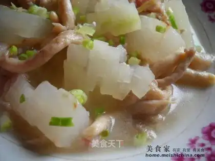 Roasted white gourd with mushroom