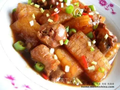 Roasted chicken with winter melon 