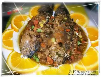 Braised fish with winter mushrooms