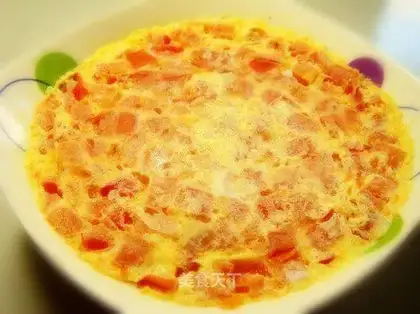 Steamed egg with tomato