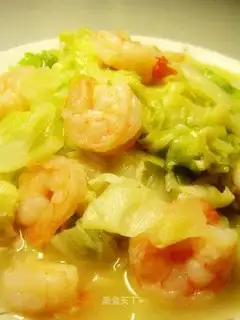 Shrimp and cabbage