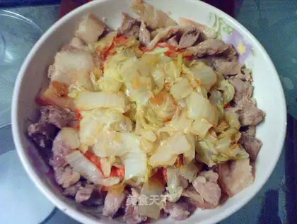 Baked five-flower pork belly with salt