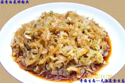 Garlic cabbage mixed with vermicelli