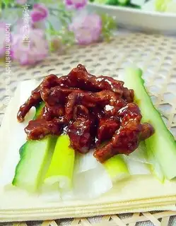 New style shredded pork in Beijing sauce