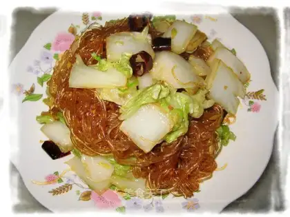 Dry pot cabbage and vermicelli