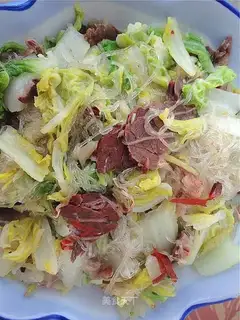 Braised beef with vermicelli and cabbage