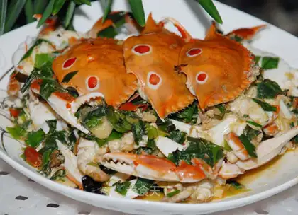Home-cooked fried crab