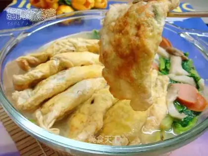 Stewed egg dumplings in one pot