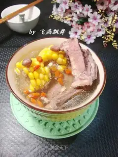 Peanut corn chop soup