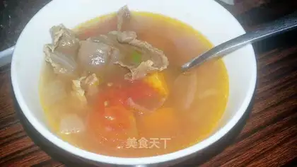 Cream beef soup