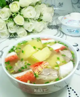 Crab willow potato steak soup