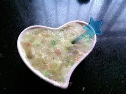 Five-coloured mashed potatoes