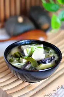 Soup from mushroom seaweed
