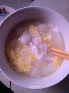 Soup rice egg soup