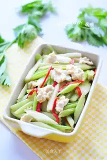 Fresh walnuts and celery