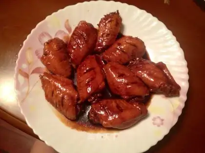 Suck on the chicken wings