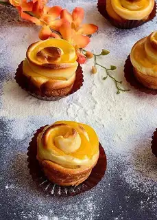 Peach rose bread