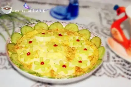 Eggs, jade tofu