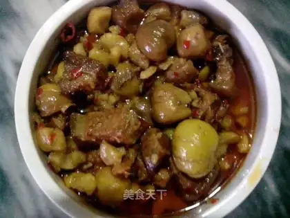 Scrambled meat