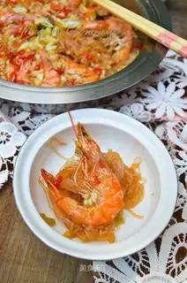 Garlic fan steamed shrimp