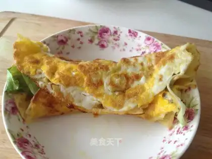 Ham eggs and pancakes