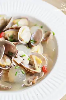 Poofball clam soup