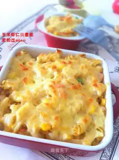 Corn shrimp pasta