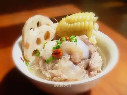Cornline bone soup