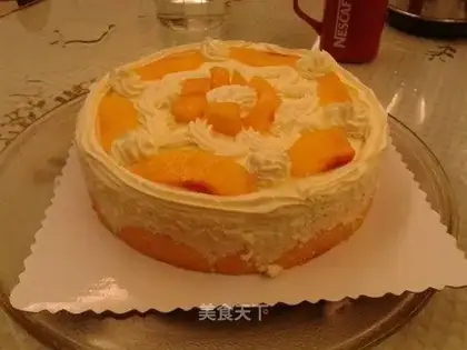 Peach mousse cake