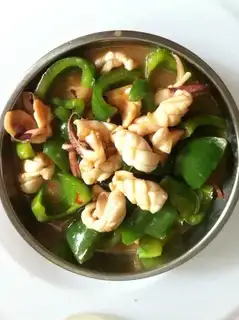 Green pepper for fresh squid