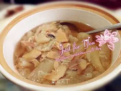 Ink and mackerel soup