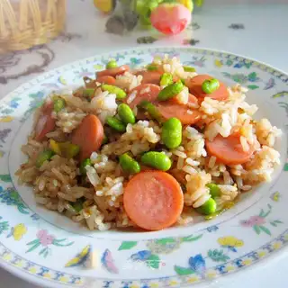 Meat and sausage fried rice
