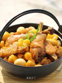 Chicken with chestnuts in the private room