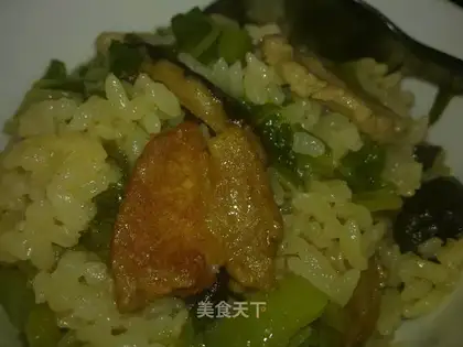 Shrimp rice mustard rice