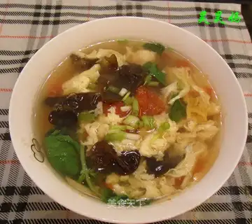Spicy egg soup