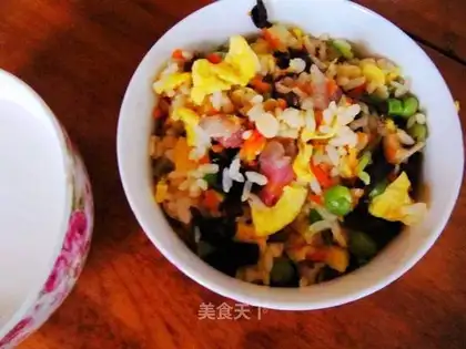 Weenie mushroom fried rice