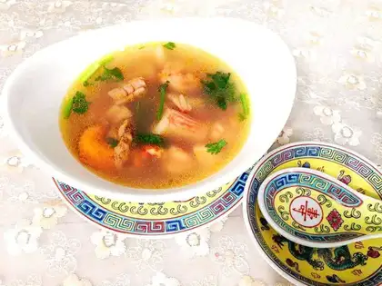 Smelt seafood soup