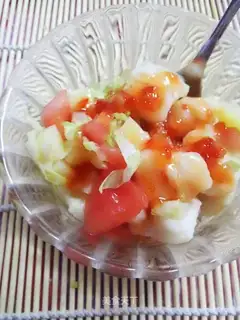 Thai cod vegetable salad