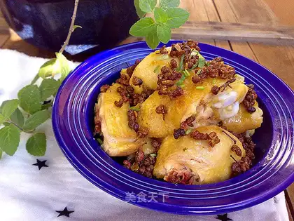 Porridge chicken leg