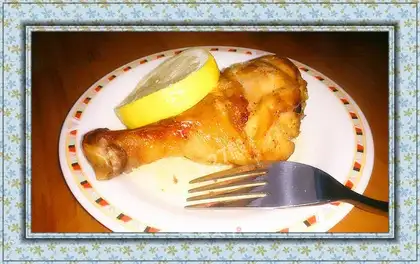 Lemon roast chicken leg