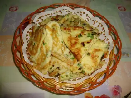 Egg onion cakes