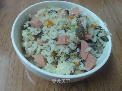 Frozen eggs and rice