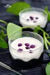 Purple potato ginger on milk