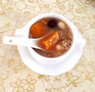Pumpkin green bean congee
