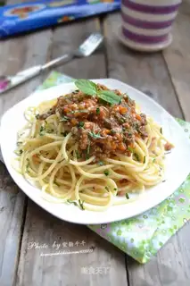 It's Italian. Noodles