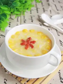 Corn egg porridge
