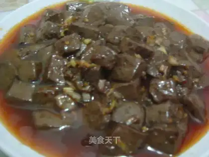 Spicy duck blood