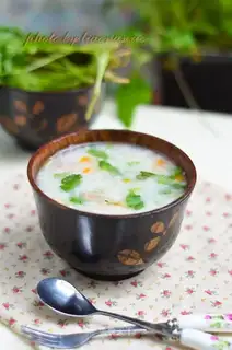 Carrot meat porridge