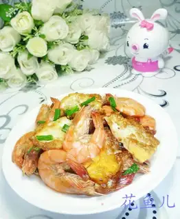 Shrimp with eggs
