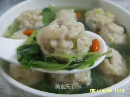 Fish ball soaked bean sprouts